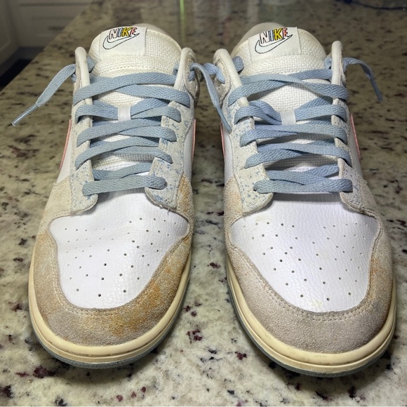 Nike Dunk Low Oxidized Pastels Size 12 DV6486-100 Mens No Box Pre Owned Suede - Picture 2 of 9